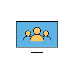 Wall Mural - Dynamic Digital Presence: Comprehensive Set of Digital Marketing Color Fill and Line Icons - Website, SEO, Social Media, Online Advertising, Mail, Content, Strategy, Target, Feedback