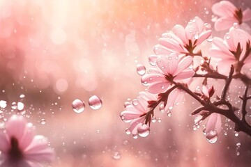 Wall Mural - cherry blossom background