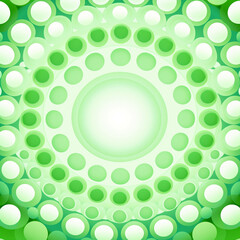 Poster - green circle pattern background image.