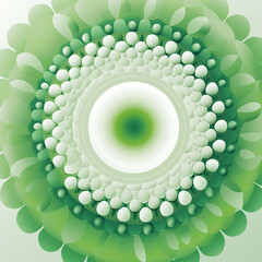 Sticker - green circle pattern background image.