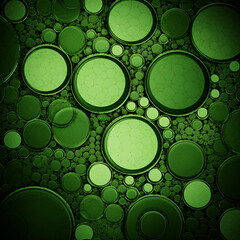 Poster - green circle pattern background image.