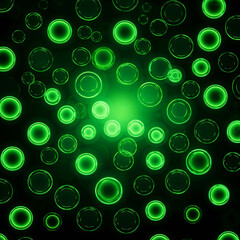 Poster - green circle pattern background image.