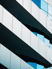 Fototapete - Architecture detail Glass wall Metal Facade Modern building Exterior 