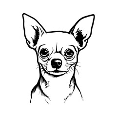 Wall Mural - Chihuahua vector portrait illustration