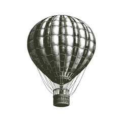 Canvas Print - The Vintage hot air balloon. Vector illustration.