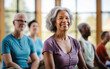 Diverse group people engaged in osteoporosis prevention activities