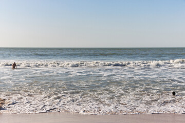 Canvas Print - The beach Atlantic ocean in Serekunda area, Gambia, West Africa