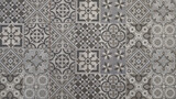 Fototapeta  - azulejos ceramic tile style original traditional Portuguese and Spain decor floor