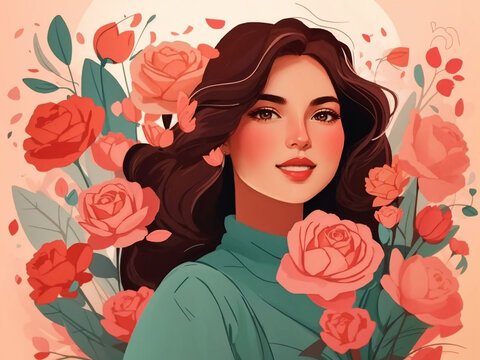 Happy Women's Day. Ai Generated