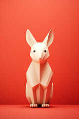 Fototapete -  Aardvark icon, featuring a sleek and stylish Aardvark profile against a pale coral background. This design offers a modern and sophisticated touch, suitable for contemporary branding.