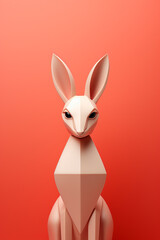 Poster -  Aardvark icon, featuring a sleek and stylish Aardvark profile against a pale coral background. This design offers a modern and sophisticated touch, suitable for contemporary branding.