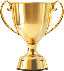 golden award trophy isolated on transparent background. png