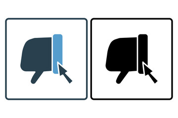Poster - thumbs down icon. icon related to basic web and UI. suitable for web site, app, user interfaces, printable etc. solid icon style. simple vector design editable