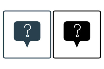 Poster - help icon. icon related to basic web and UI. suitable for web site, app, user interfaces, printable etc. solid icon style. simple vector design editable
