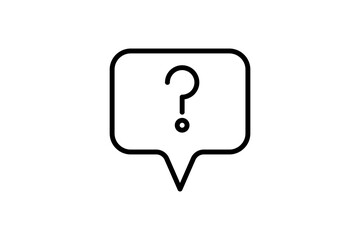 Poster - help icon. icon related to basic web and UI. suitable for web site, app, user interfaces, printable etc. line icon style. simple vector design editable