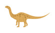Brachiosaurus altithorax, isolated dinosaur character icon. Vector extinct dino personage with long neck and limbs, lizard tail