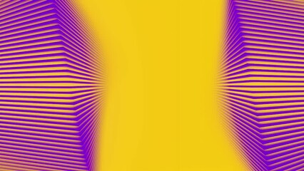 Leinwandbilder - Colorful loop animation combining yellow, purple and blue hues. 3d rendering 4K