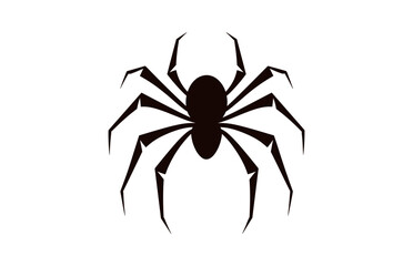 Wall Mural - A Spider vector black silhouette isolated on a white background