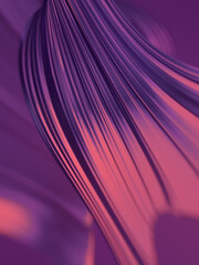 Fototapete - Elegant and exquisite mesmerizing pattern in pink and purple color scheme. 3d rendering digital illustration