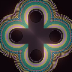Fototapete - Abstract geometric digital illustration. 3d rendering