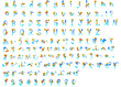 © Naomint - 金魚と向日葵の和風文字（アルファベット、ひらがな、数字）