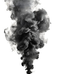 Wall Mural - Black smoke isolated.