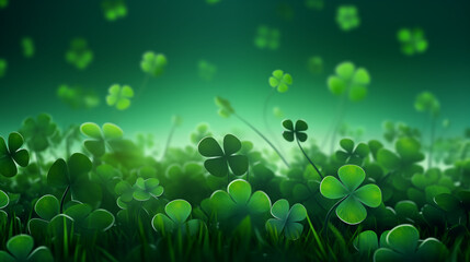 Happy St Patricks Day Background Holiday Illustration. Green Saint Patrick Generative AI design