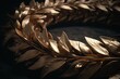 Gold laurel wreath - size 30. Generative AI