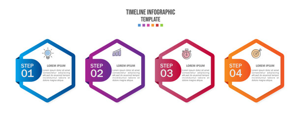 infographics banners template with 4 options, vector infographic