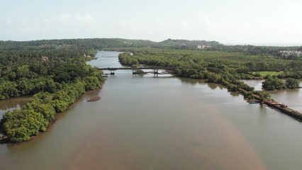 Poster - river and bridge