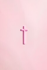 Wall Mural - cross on a plain background, religious holiday Easter. Generative AI