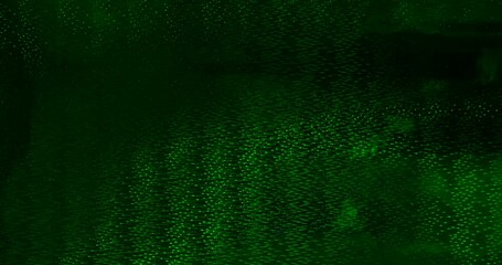 Wall Mural - Abstract green glowing particle motion, 4k dci