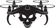 Human skull shaped unmanned aerial vehicle drone