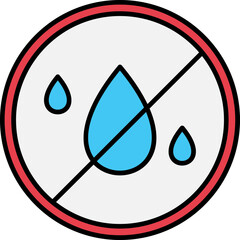 Sticker - No Water Icon