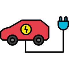 Wall Mural - Electric Car Icon