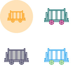 Sticker - Trolley Vector Icon