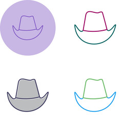 Canvas Print - Cowboy Hat Vector Icon