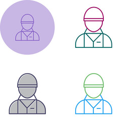 Poster - Industry Worker Vector Icon