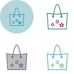 Wall Mural - Bag with Tags Vector Icon