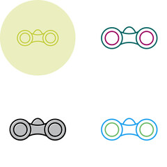 Sticker - Binoculars Vector Icon