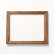 © Marios - Maqueta de marco de fotos realista. Retrato grande a3, a4 maqueta de marco de madera en una pared blanca en blanco. Marco de póster simple, limpio, moderno y minimalista. Maqueta de marco de imagen ve