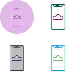 Wall Mural - Cloud Storage Vector Icon