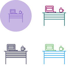 Canvas Print - Decoration Table Vector Icon