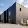 exterior of a modern small business unite with warehouse