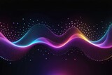Fototapeta  - Colorful sound waves, abstract background, horizontal composition
