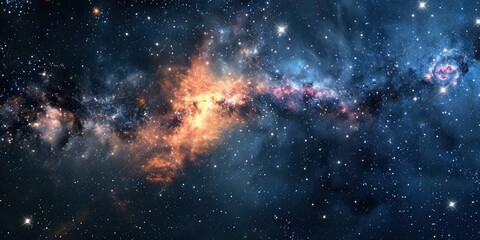 Wall Mural - stars and galaxy outer space sky night universe background.