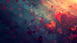 Love wedding romance valentine day red hearts background wallpaper concept