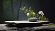 © Christian Bunge - spring scene, beautiful meditation accessories on stone and wood, copy space, 16:9