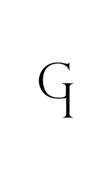 GI or IG Minimal Logo Design Vector Art Illustration