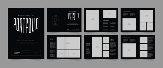 Wall Mural - modern portfolio layout template